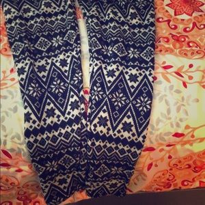 Black and white sweat pants